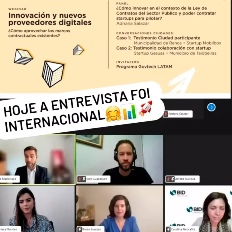 Em 2022 Entrevista ao Programa GovTech Latam do BID – Banco Interamericano de Desenvolvimento, junto com o GESUAS falando sobre o trabalho com tecnologia que colabora para o trabalho no setor público, especialmente na Assistência Social para registro e análise de dados.